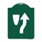 Signmission Designer Series Sign Beware of Curb Graphic, Green & White Aluminum Sign, 18" x 24", GW-1824-24522 A-DES-GW-1824-24522 - alternate 1